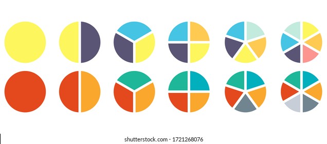 Pie Chart Set On White Background Stock Vector (Royalty Free ...