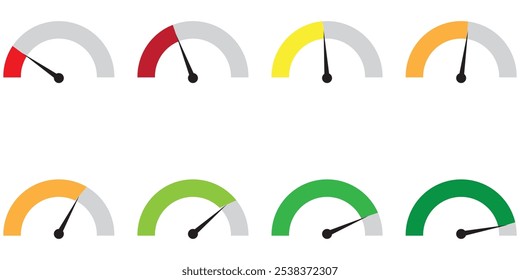Pie chart set, segmented circle icons, circle diagram with sections or parts - vector eps 10