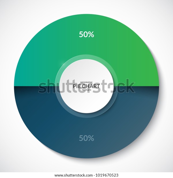 Pie Chart Share 10 90 Percent Stock Vector Royalty Free