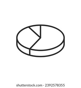 Pie chart. Simple vector icon.