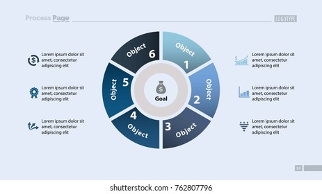 Pie Chart with Six Parts Template