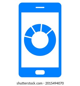 Gráfico circular y smartphone en blanco