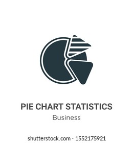 Pie chart statistics vector icon on white background. Flat vector pie chart statistics icon symbol sign from modern business collection for mobile concept and web apps design.