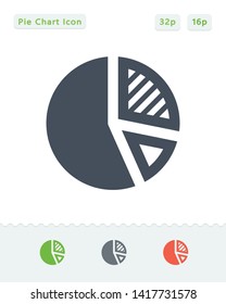 Pie Chart - Sticker Icons. A professional, pixel aligned icon.