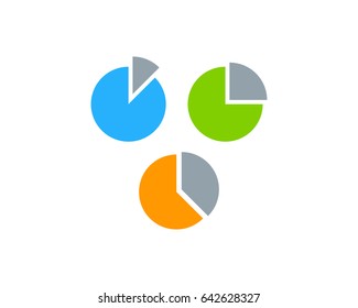 Pie Chart Stock Market Icon Logo Design Element