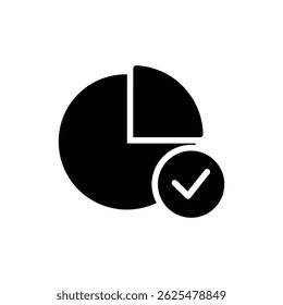 Gráfico de Pizza com Verificação de Tarefa para Progresso de Negócios e Conclusão de Tarefas