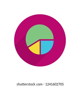 Pie chart template - circle diagram for business report or presentation. statistics