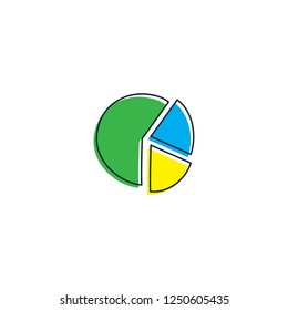 Pie chart template clip art. Business concept icon design. Vector illustration