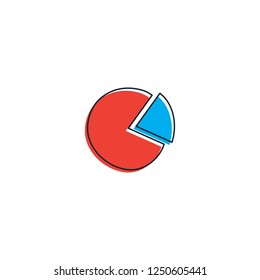 Pie chart template clip art. Business concept icon design. Vector illustration