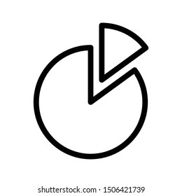 pie chart thin line vector icon