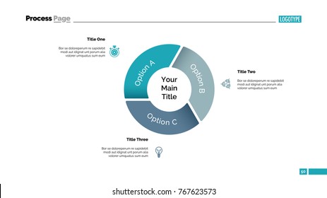 Pie Chart with Three Options Template