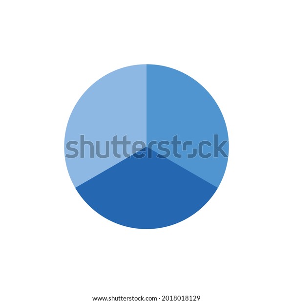 Pie Chart Three Same Size Sectors Stock Vector (Royalty Free ...