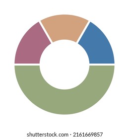  pie chart vector colorful circle diagram.