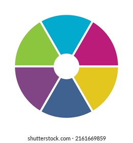  Kuchendiagramm, Vektorgrafik mit bunten Kreisdiagrammen.
