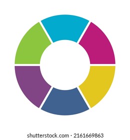  pie chart vector colorful circle diagram.