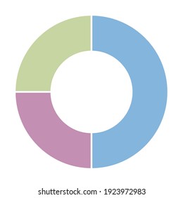 pie chart vector colorful info template.