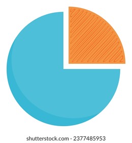 Pie chart vector element. Simple flat vector with business theme. Business.