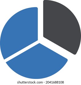 pie chart vector glyph colour  icon