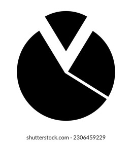 Pie Chart Vector Glyph Icon For Personal And Commercial Use.
