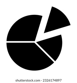 Pie Chart Vector Glyph Icon For Personal And Commercial Use.
