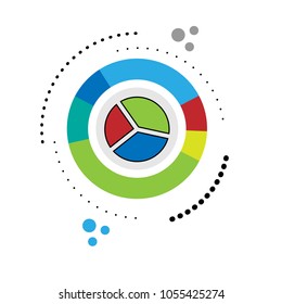 Pie chart vector icon