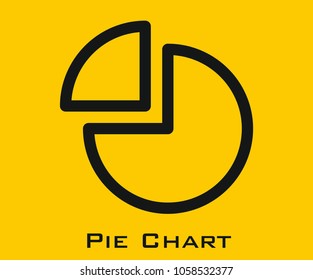Pie chart vector icon