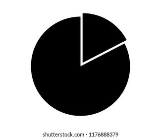 Pie chart vector icon 