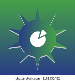 Pie chart vector icon