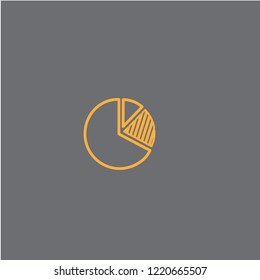 Pie chart vector icon