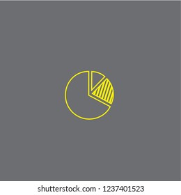 Pie chart vector icon