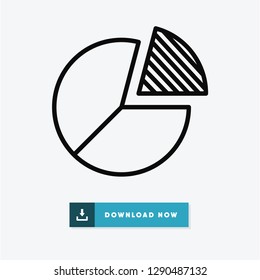 Pie chart vector icon