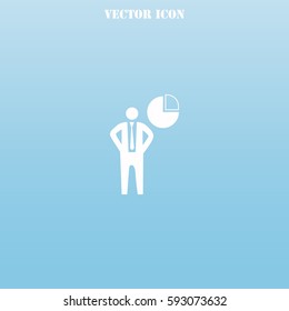 Pie chart vector  icon.