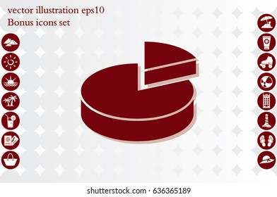 pie chart, vector icon