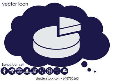 pie chart, vector icon