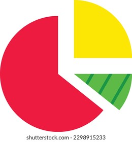 Icono vectorial de gráfico circular. Se puede usar para imprimir, móviles y aplicaciones web.