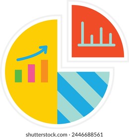 Pie Chart vector icon. Can be used for printing, mobile and web applications.