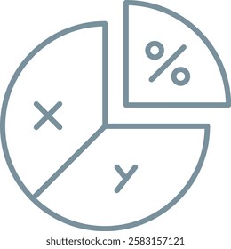 Pie Chart vector icon. Can be used for printing, mobile and web applications.