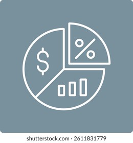 Pie Chart vector icon. Can be used for printing, mobile and web applications.