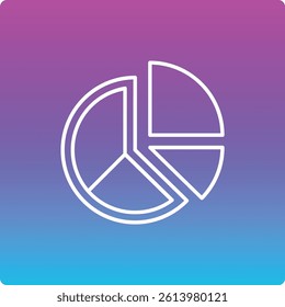 Pie Chart vector icon. Can be used for printing, mobile and web applications.
