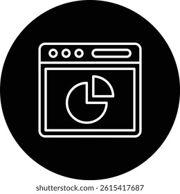 Pie Chart vector icon. Can be used for printing, mobile and web applications.