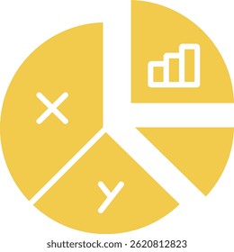 Pie Chart vector icon. Can be used for printing, mobile and web applications.