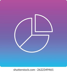 Ícone de vetor do Gráfico de Pizza. Pode ser usado para impressão, aplicativos móveis e da Web.