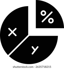Pie Chart vector icon. Can be used for printing, mobile and web applications.