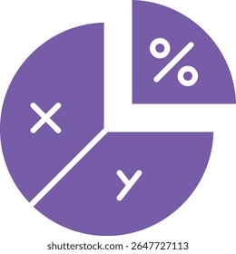 Ícone de vetor do Gráfico de Pizza. Pode ser usado para impressão, aplicativos móveis e da Web.