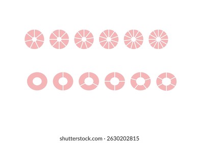 Pie chart vector icon. Color wheel divided into sectors.
