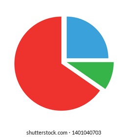 Pie chart vector icon. filled flat sign for mobile concept and web design. Chart pie, diagram simple glyph icon. Symbol, logo illustration. Pixel perfect vector graphics