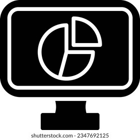 Pie Chart Vector Icon Glyph Style