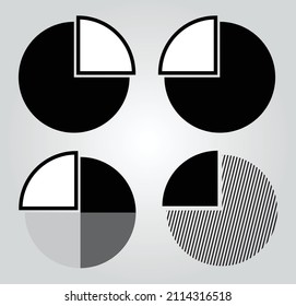 
Pie chart vector icon. Graph symbol