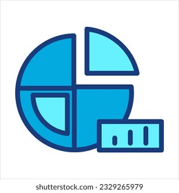 Pie Chart Vector Icon graph diagram statistic