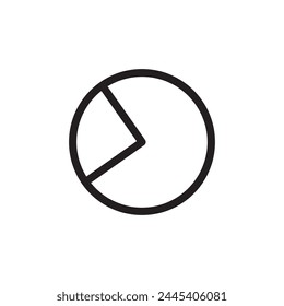Pie chart vector icon. Pie graph flat sign design. Infographic chart symbol pictogram. UX UI statistics icon